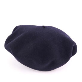 LAULHERE ロレール ベレー帽 BASQUE AUTHENTIQUE ウール フランス製 ブランド 帽子 レディース メンズ 56サイズ ネイビー 【中古】