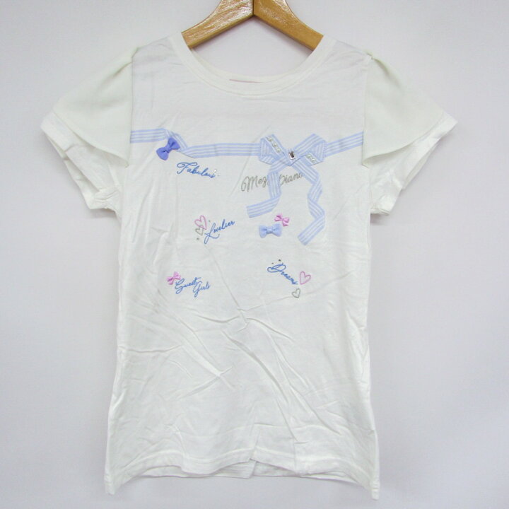楽天市場】mezzo piano メゾピアノ 半袖Tシャツ トップス リボン柄  