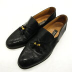 BALLY バリー ドレスシューズ ビジネスシューズ ウイングチップ 靴 スイス製 黒 メンズ 6サイズ ブラック 【中古】