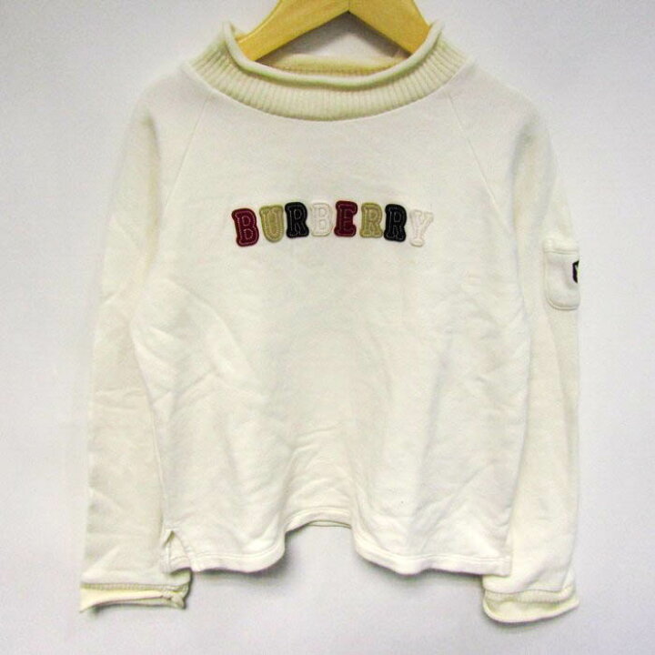 バーバリースウェットトレーナーホワイト - トレーナー・スウェット 
