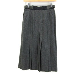 レコパン スカート ボトムス プリーツ ウール イタリア製 未使用品 レディース 1サイズ グレー Les Copains 【中古】