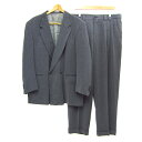 セントウェル スーツ セットアップ 上下セット ダブルブレスト 日本製 メンズ 52サイズ グレー CENTWELL 【中古】