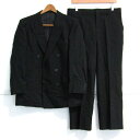 Mr. Caperdoni ミスターカペルドーニ スーツ セットアップ 上下セット ダブルブレスト 日本製 メンズ 94-AB4サイズ ブラック 【中古】