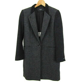 ポールスミス ブラック チェスターコート ウール アウター レディース 40サイズ ブラック系 Paul Smith BLACK 【中古】