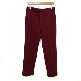 GUCCI グッチ テーパードパンツ ボトムス センタープレス イタリア製 レディース 38サイズ エンジ 【中古】