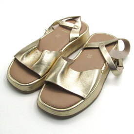 ZARA ザラ サンダル フラットシューズ 靴 キッズ 女の子用 30サイズ ゴールド/ベージュ 【中古】