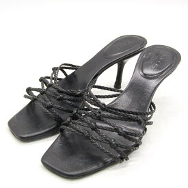 GUCCI グッチ ミュール サンダル ブランド 靴 イタリア製 黒 レディース 35.5サイズ ブラック 【中古】