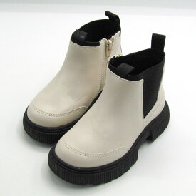 ZARA ザラ ブーティ ショートブーツ シューズ 靴 キッズ ベビー 女の子用 23サイズ ブラック/クリーム 【中古】