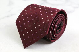 BRICK HOUSE ブリックハウス ブランド ネクタイ バンダイ ワンピース ドット キャラクター柄 シルク PO メンズ ワインレッド 【中古】