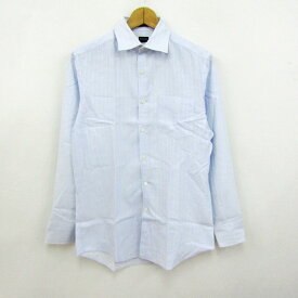 Paul Smith ポールスミス 長袖シャツ コットン100% ブランド トップス 日本製 メンズ Mサイズ 水色系 【中古】