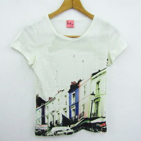 Paul Smith ポールスミス 半袖Tシャツ クルーネック トップス 日本製 レディース Mサイズ ホワイト系 【中古】