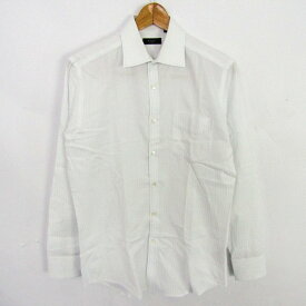 Paul Smith ポールスミス 長袖シャツ トップス ストライプ柄 ワイシャツ メンズ Mサイズ ホワイト 【中古】