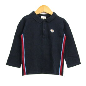 Paul Smith Baby ポールスミス ベビー ポロシャツ トップス 長袖 キッズ 男の子用 100サイズ ネイビー 【中古】