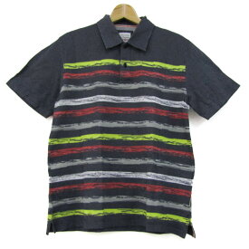 KENZO GOLF ケンゾーゴルフ ポロシャツ トップス 半袖 ゴルフウエア 大きいサイズ メンズ 4サイズ ネイビー 【中古】