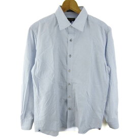 Paul Smith ポールスミス 長袖シャツ トップス ワイシャツ ストライプ柄 日本製 メンズ Lサイズ 水色×白 【中古】