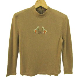 ITALIYA 伊太利屋 長袖Tシャツ トップス ニット ウール レディース 9サイズ ブラウン 【中古】