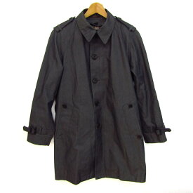 Paul Smith ポールスミス ステンカラーコート アウター トレンチコート ライナーつき 日本製 メンズ Sサイズ ブラック 【中古】