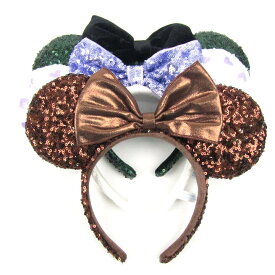 Disney 東京ディズニーリゾート ミニー カチューシャ 3点セット スパンコール グッズ まとめて レディース 【中古】