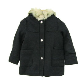 ZARA kids ザラキッズ ファージャケット ジャンパー アウター キッズ 女の子用 134サイズ ブラック 【中古】