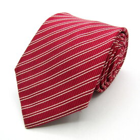 GUCCI グッチ ブランドネクタイ ストライプ柄 シルク イタリア製 PO メンズ レッド 【中古】