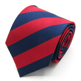 Les Copains レコパン ブランド ネクタイ ストライプ柄 シルク イタリア製 未使用タグ付 PO メンズ ネイビー 【中古】