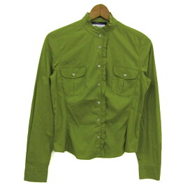 MAX MARA マックスマーラ 長袖シャツ トップス フリル ウィークエンドライン レディース Sサイズ 黄緑 【中古】