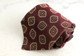 Christian Dior クリスチャンディオール ブランド ネクタイ 小紋柄 花柄 シルク PO メンズ ブラウン 【中古】