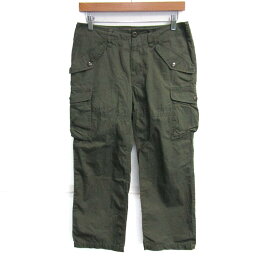 Spick and Span スピックアンドスパン カーゴパンツ ボトムス クロップド丈 日本製 レディース 38サイズ カーキ 【中古】