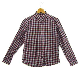 Paul Smith ポールスミス 長袖シャツ コットン100% チェック柄 ブランド トップス メンズ Sサイズ エンジ×ピンク×緑 【中古】