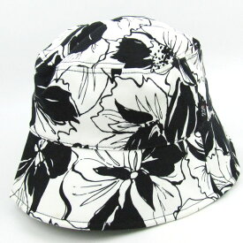 23区 ニジュウサンク ハット 花柄 コットン 日本製 帽子 ブランド レディース ホワイト/ブラック 【中古】