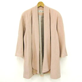 CHRISTIAN AUJARD クリスチャンオジャール ニットコート オープンコート ジャケット アウター レディース 9ATサイズ ピンク 【中古】