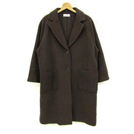 Mila Owen ミラオーウェン チェスターコート ロングコート アウター レディース Fサイズ ブラウン 【中古】