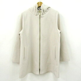 noa-ge ノアジェ ショートコート フーデッドコート アウター レディース Lサイズ ベージュ 【中古】