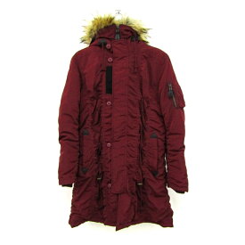 AVIREX アヴィレックス 中綿ジャケット ミリタリーコート アウター レディース Lサイズ エンジ 【中古】