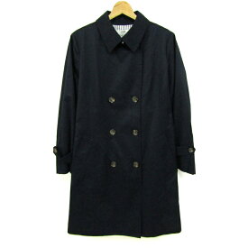 23区 ニジュウサンク トレンチコート アウター ロングコート 大きいサイズ レディース 46サイズ 濃紺 【中古】