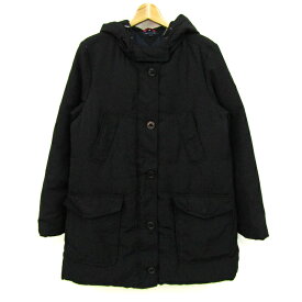 TOMMY HILFIGER トミーヒルフィガー ダウンジャケット ジャンパー アウター ダウンパーカー レディース Lサイズ ブラック 【中古】
