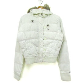 Abercrombie & Fitch アバクロンビー&フィッチ ダウンジャケット ジャンパー アウター ダウンパーカー レディース Mサイズ 白 【中古】