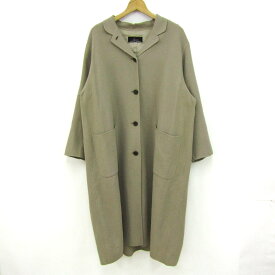 L'EQUIPE YOSHIE INABA レキップヨシエイナバ ロングコート ウール アウター レディース 7サイズ ベージュ 【中古】