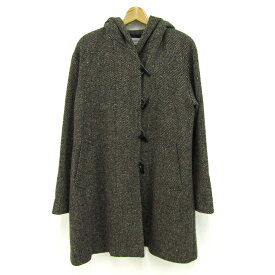 GERARD DAREL ジェラールダレル ウールコート フーデッドコート アウター レディース 9サイズ グレー×ベージュ 【中古】