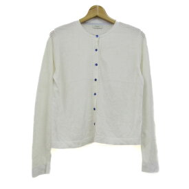 Paul Smith ポールスミス カーディガン 長袖 シルク混 ブランド トップス 白 レディース Lサイズ オフホワイト 【中古】