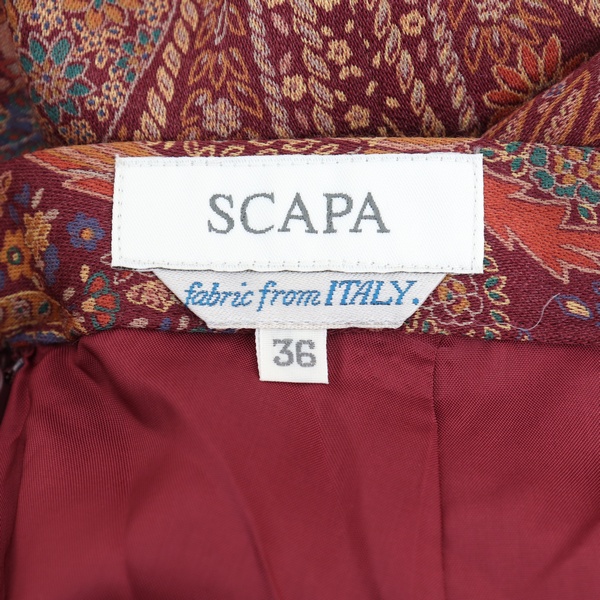 【美品】 スキャパ SCAPA レディース 36サイズ ペイズリー柄 スカート 【中古】 | barce