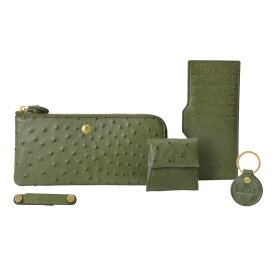 BARCOS オーストリッチレザーL字型財布＜リッコL＞ レディース 全1色 ONESIZE バルコス GLウォレット 緑の財布 贈り物 プレゼント