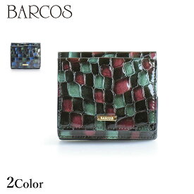 BARCOS 配色ステンドガラスレザー折財布 レディース 全2色 ONESIZE バルコス