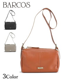 BARCOS シュリンクレザーステッチデザインショルダーバッグ レディース 全3色 ONESIZE バルコス