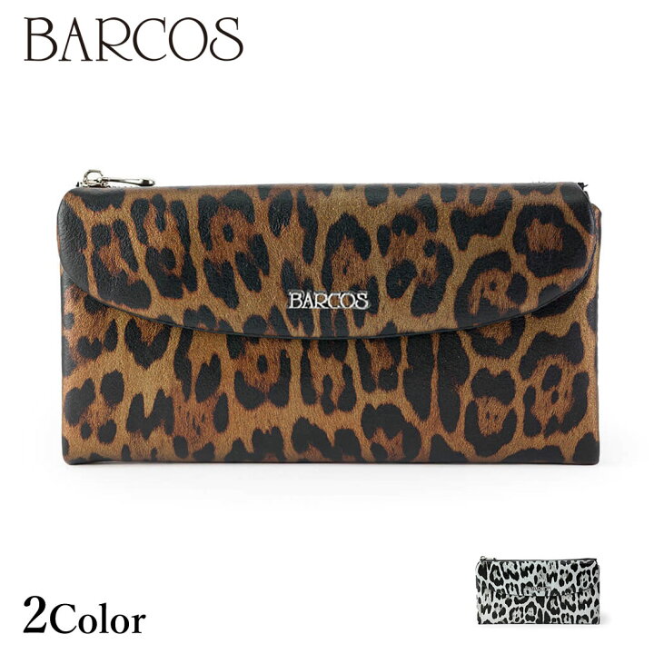 楽天市場】BARCOS レオパード柄レザー長財布 レディース メンズ 全2色 