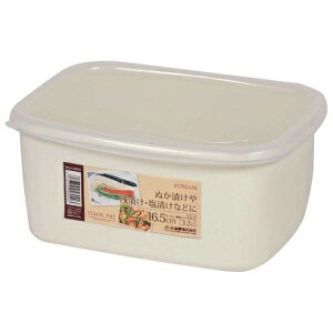 ぬか漬け 保存容器 ホーロー 角型 ストックポット 3.2L 22×16.5cm ストリーム H-8040 漬物容器 梅干し 米びつ ほうろう 容器 白 浅漬け 味噌 食品保存 パール金属