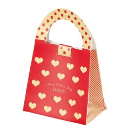 ラッピング 紙袋 お菓子袋 ベイクベイク ハンディボックス 2枚入 ハート 紙製 D-6454 バレンタイン ギフトバッグ かわいい パール金属 限定数量特価