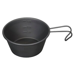 ステンレス カラー シェラカップ 210ml オキツモブラック UH-68 計量カップ おしゃれ 日本製 キャンプ バーベキュー キャプテンスタッグ