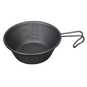 ステンレス カラー シェラカップ 320ml オキツモブラック UH-69 計量カップ おしゃれ 日本製 キャンプ バーベキュー キャプテンスタッグ