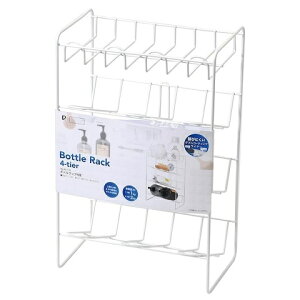 収納 シャンプー ボトルラック 4段 バススタイル HC-176 シャンプーラック 浴室 ラック 浮かせる 収納 ぬめり カビ 付きにくい 白 サビにくい ボトルスタンド おしゃれ パール金属